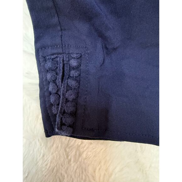 Crown & Ivy Navy Stretch Pants with Embellishment at Ankle - Picture 3 of 4